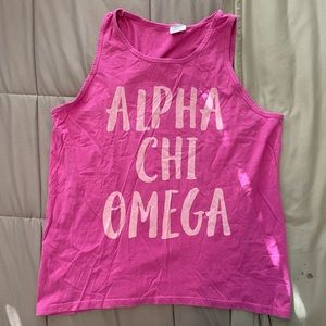 Pink Alpha Chi omega tank top large